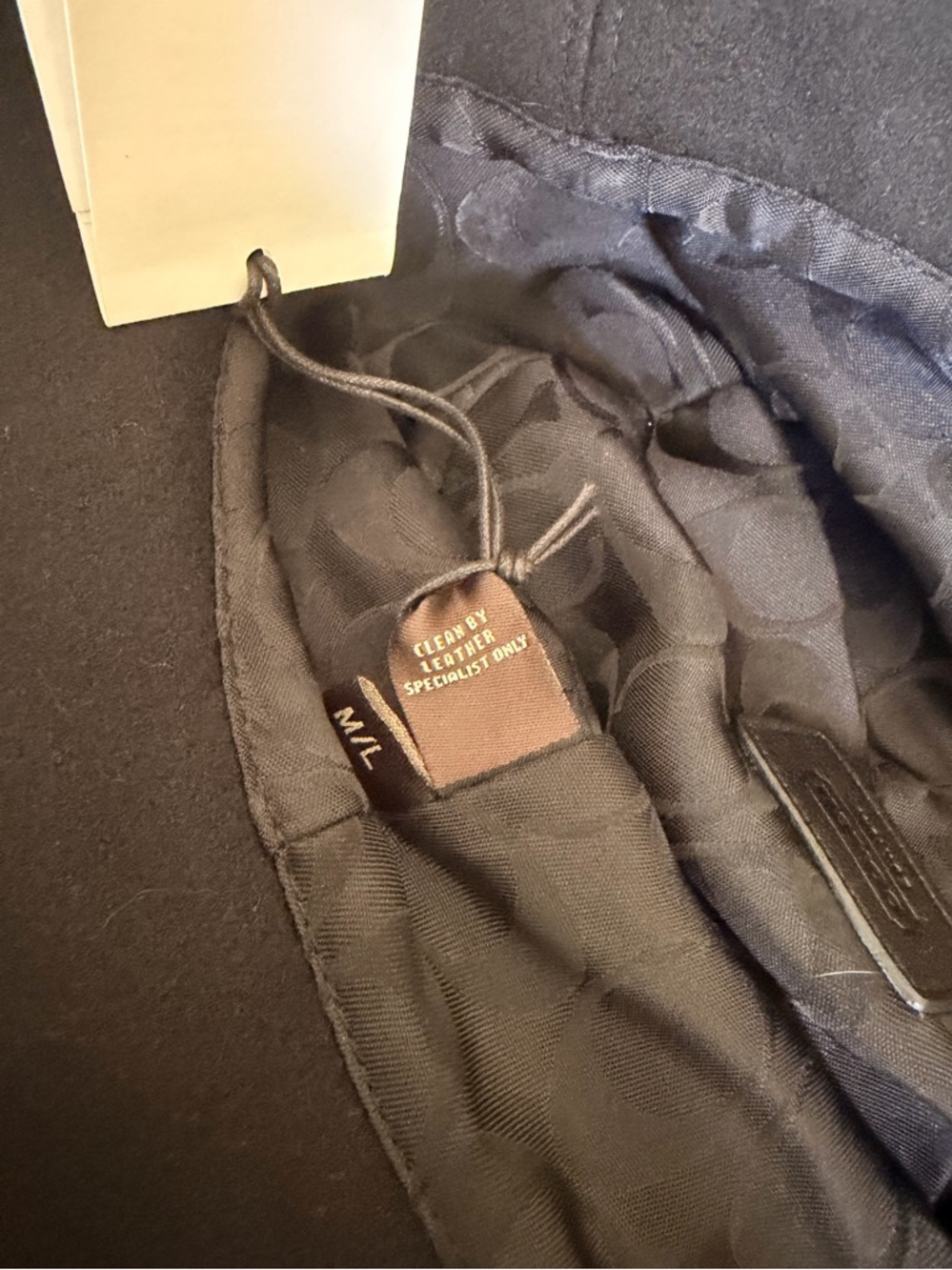 NWT COACH Vintage Woman's Black Wool Turnlock Bucket Hat Size M/L - Picture 7 of 7